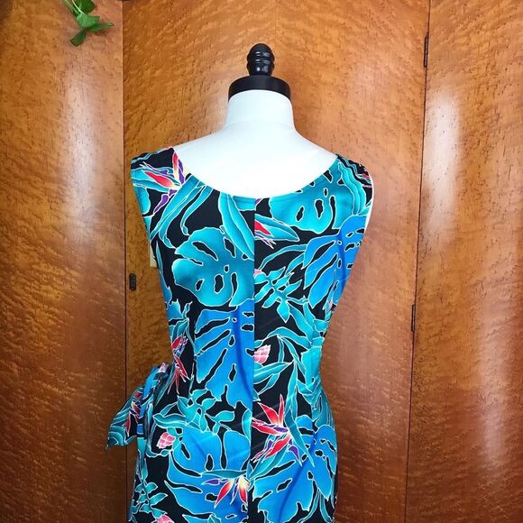 HILO HATTIE 80’s Vintage Pinup Sarong Sundress L - Picture 13 of 15